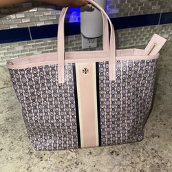 Authentic Tory Burch Zip Top Tote