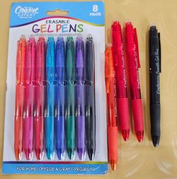 New various color Erasable retractable pens.