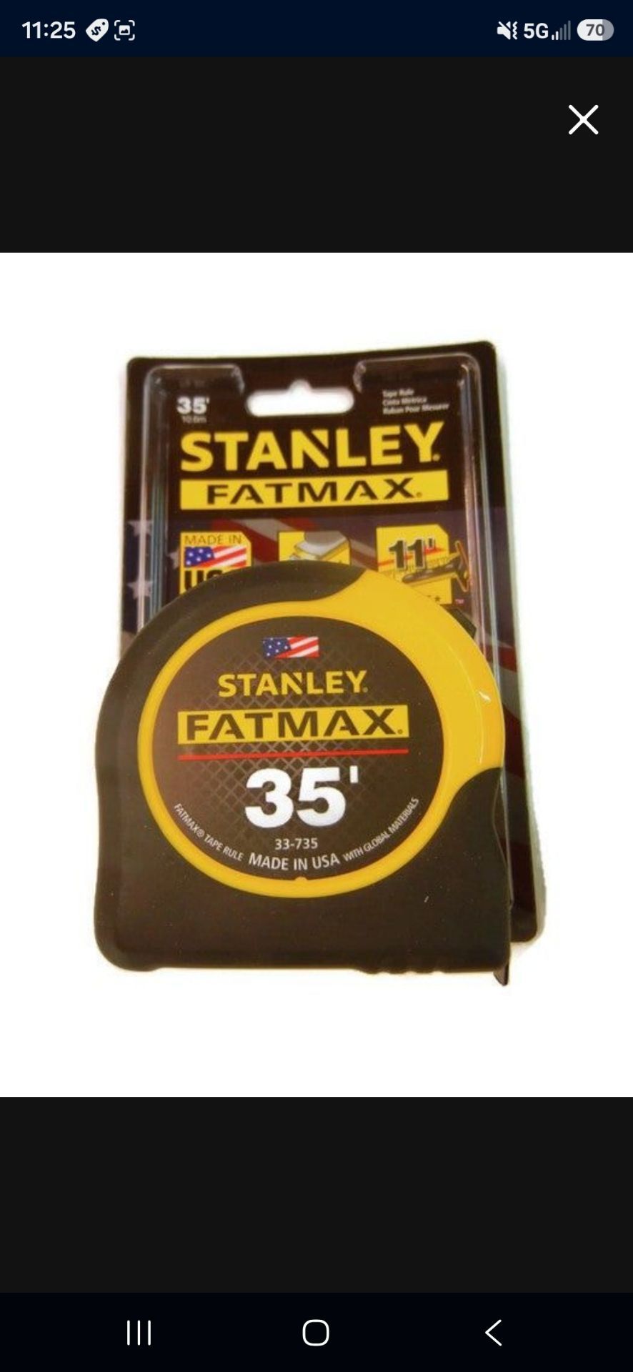 4- 35' Stanley Fatmax Tape Measures