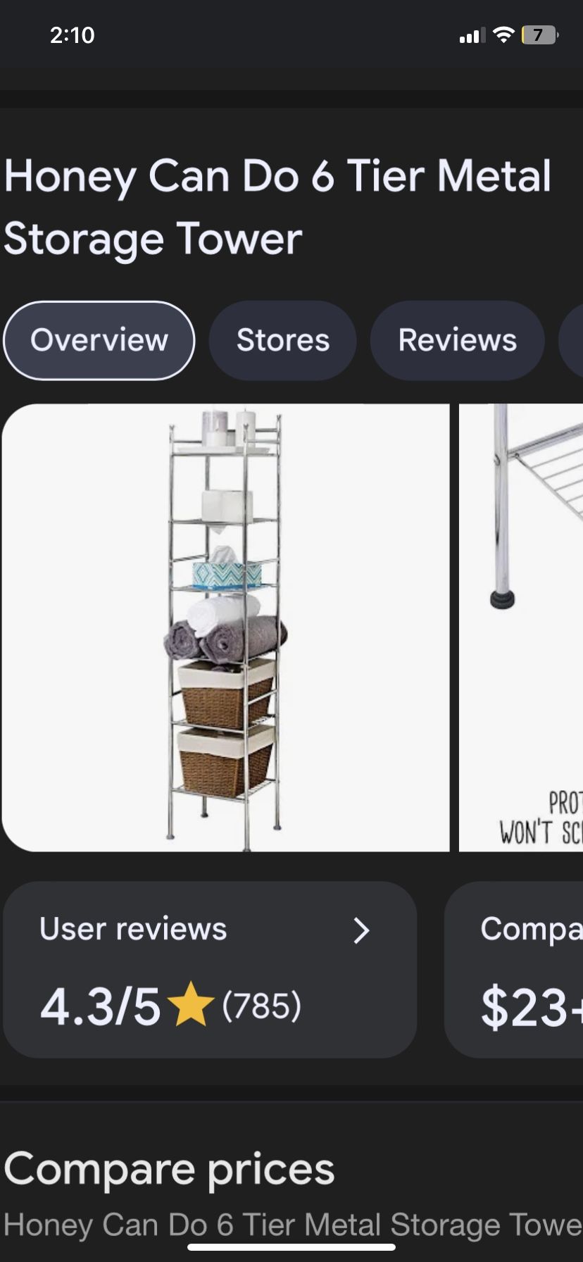 Brand New Honey Can Do 6 Tier Metal Storage Tower