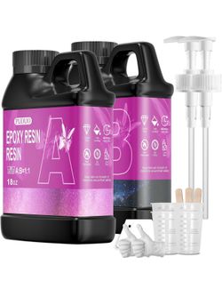 New Puduo Epoxy Resin Kit 36OZ，Newly Formulated Crystal Clear Epoxy Resin，Strong, Bubble-Free, Anti-Yellowing Art Resin that，Suitable for DIY, Resin A