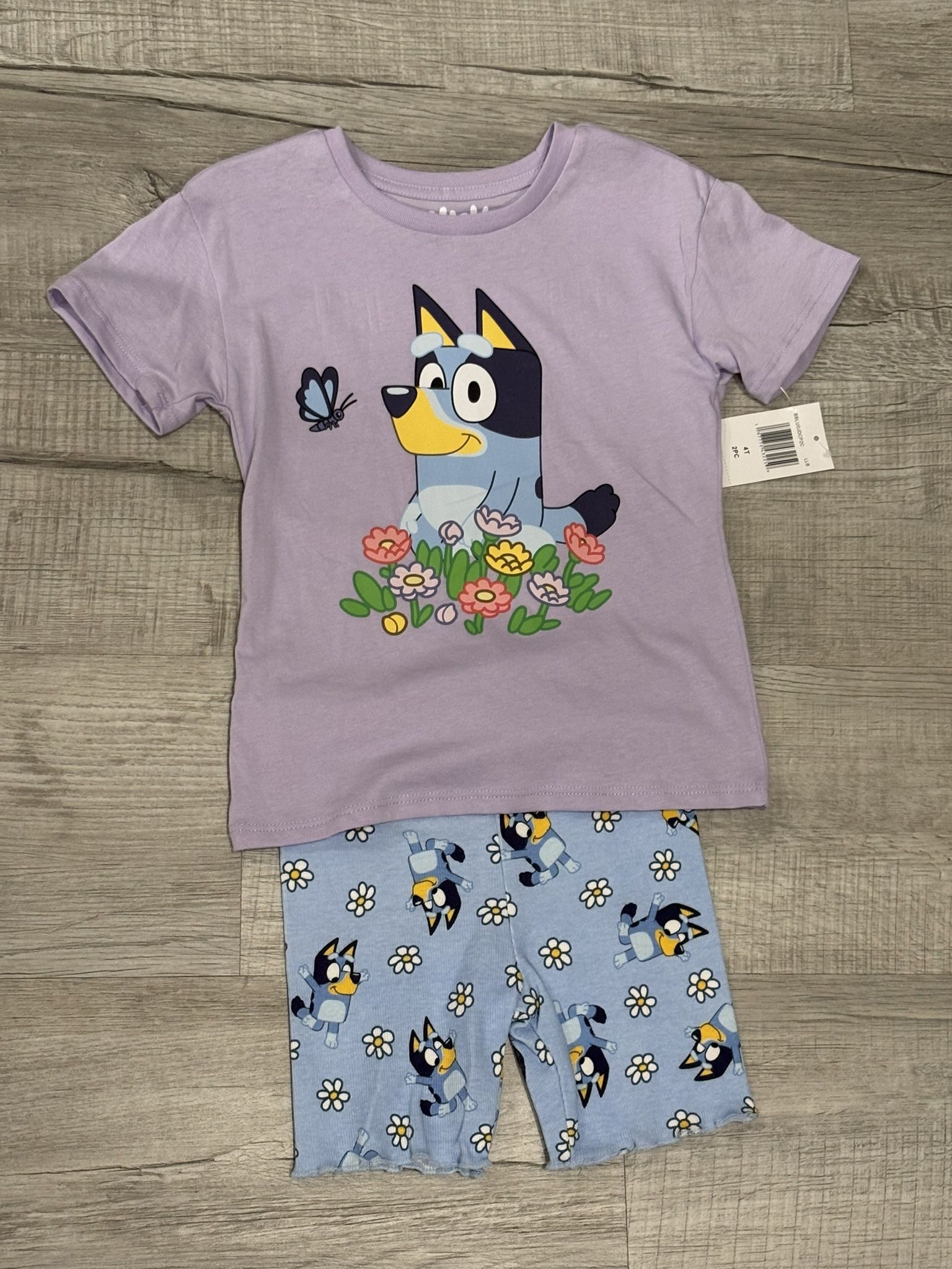 New Girls Bluey shirt and shorts set
