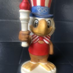 Sam the Olympic Eagle 1980 Los Angeles Pre Olympics Ceramic figure Vintage.