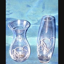 MIKASA Crystal Love Story Posy Vases