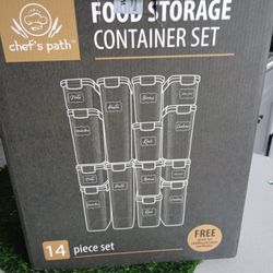 New Food Storage Container Set Chef Path 14 Pieces