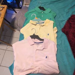 3 Izod Polos. All Large And barely Worn.