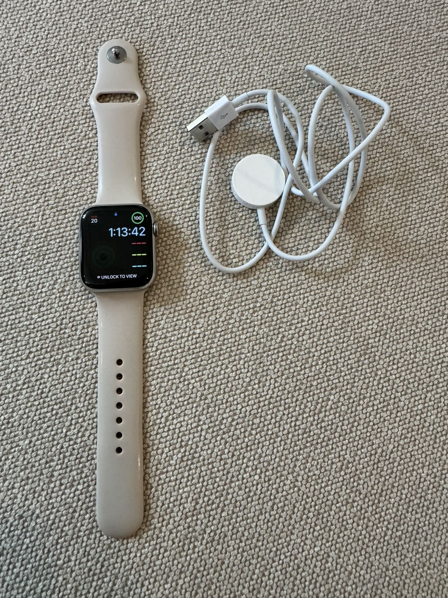 Apple Watch Series 4 44mm Silver Stainles Steel - Wifi+4G - Exc Cond!