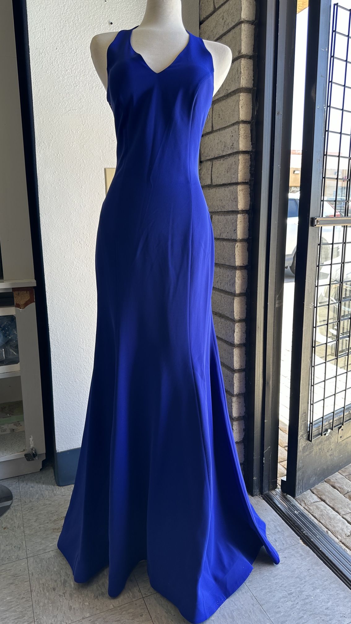 Prom Dress, Formal Gown, Exclusive Style,Halter Top, Open Back Design, Royal Blue ,Medium