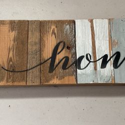 Wooden Home Sign