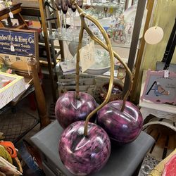 3 Large Cherries Decor