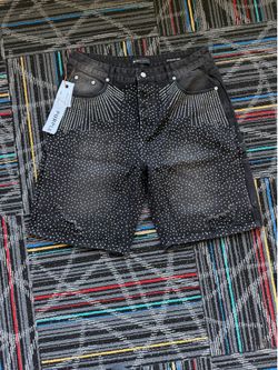 Black stuffed purple brand jeans
