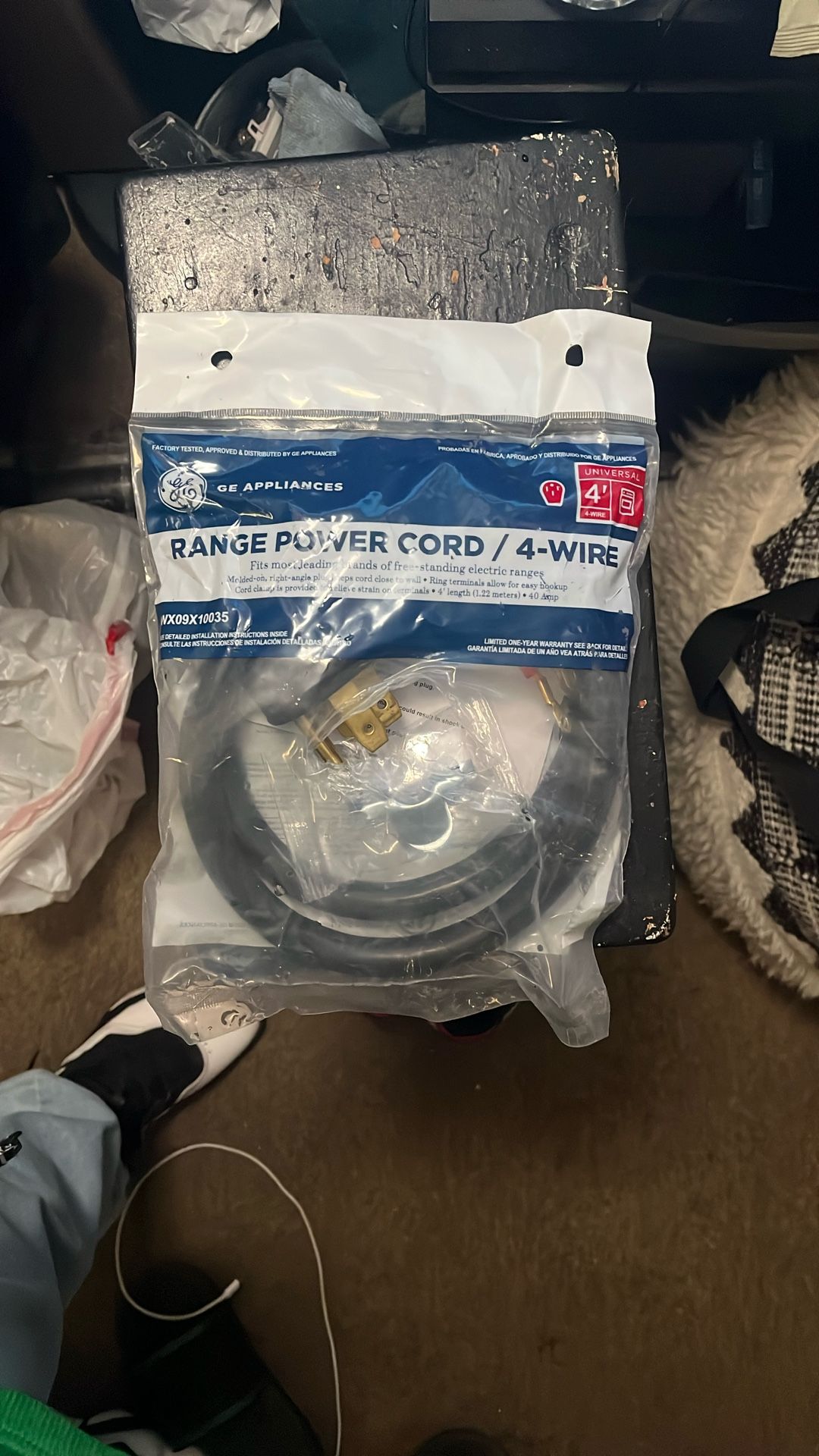 GE 4wire Power Cord 40amp
