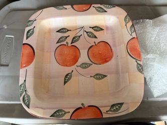Vintage Italian Hand-Painted Ceramic Fruit Serving Platter – Coop Ceramiche Toscane – Made in Italy