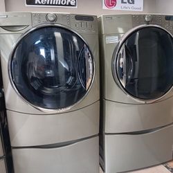 KENMORE ELITE FRONT LOAD WASHER AND DRYER SET 
