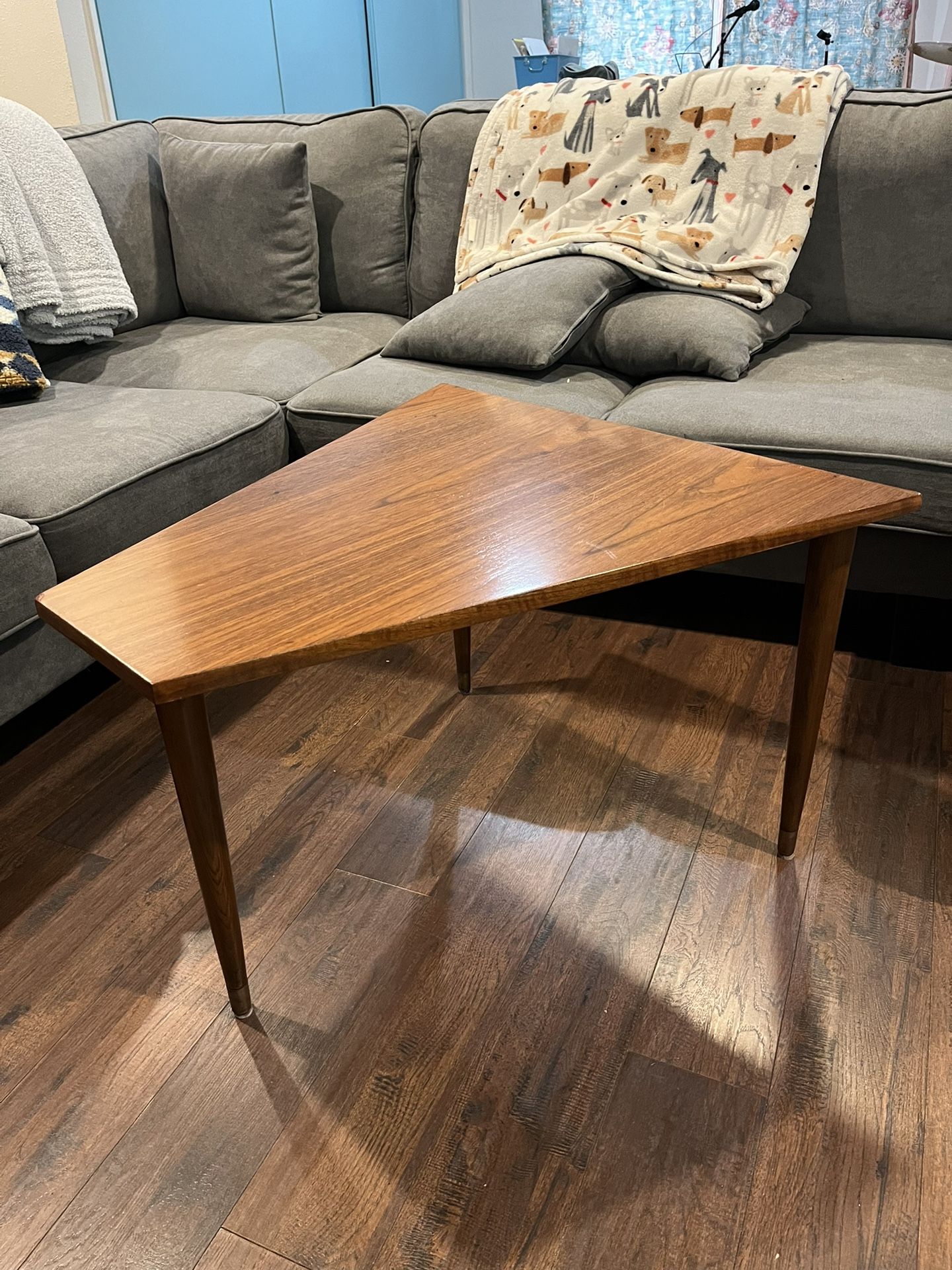 Mid Century Modern Wedge End Table Side Table