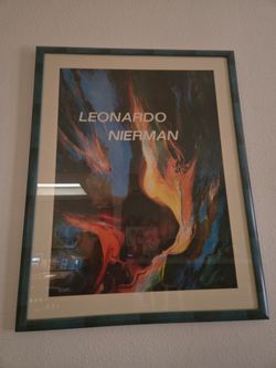 Leonardo Nierman Framed Abstract Art Poster
