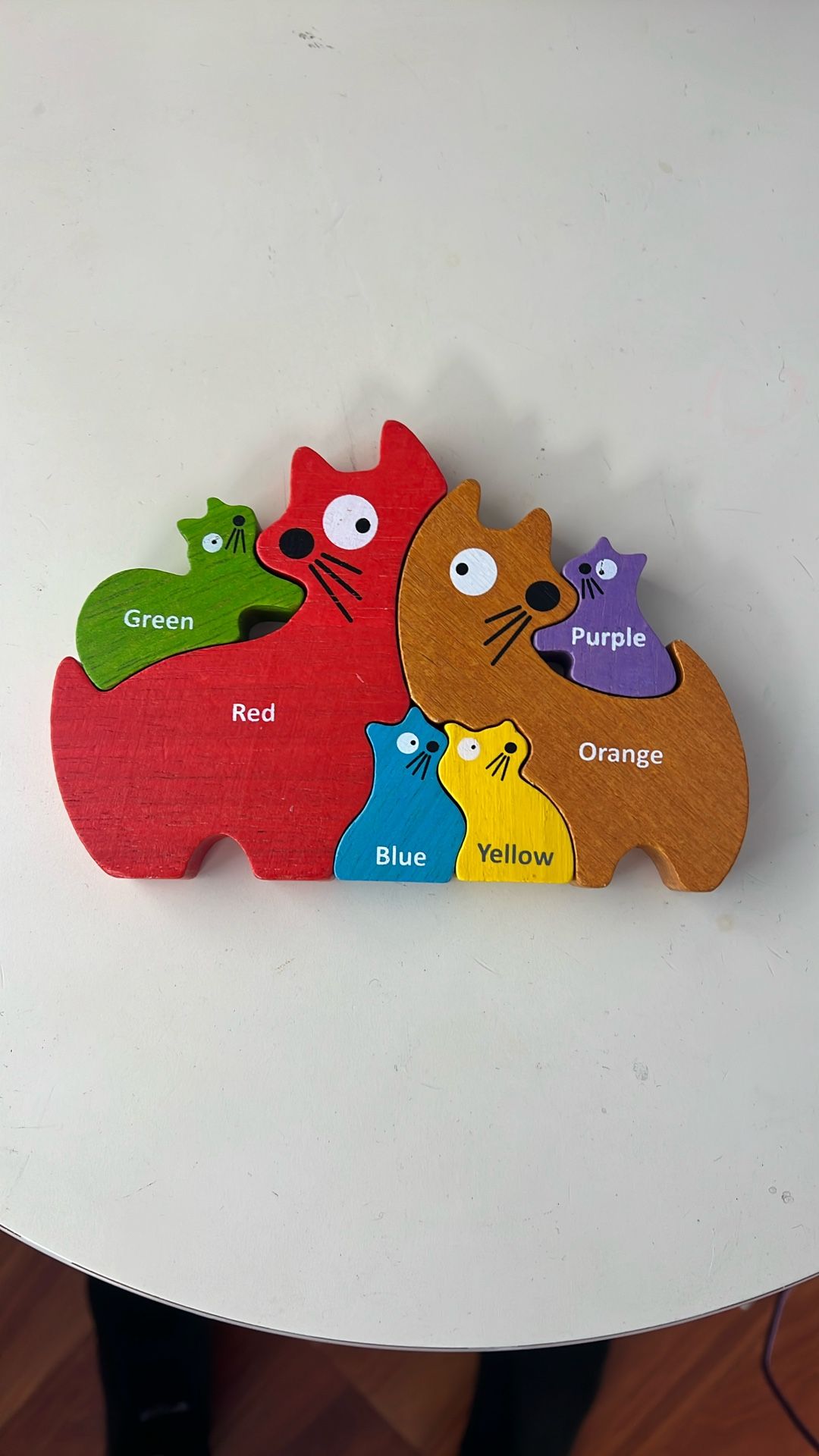 Spanish English rainbow, color puzzle toy