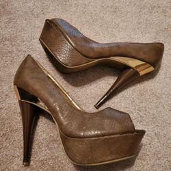Brown Heels Brand New 