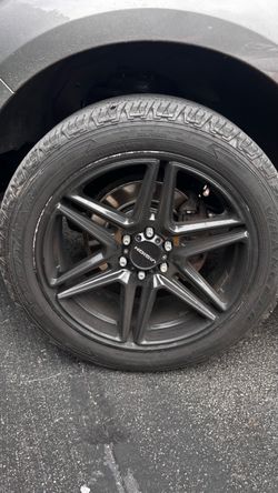 Vision 22-Inch Black Alloy Wheel with Tire