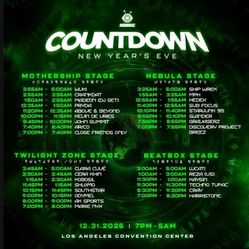 Countdown New Year Eve SoCal 