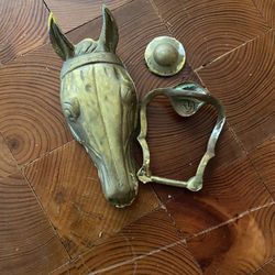 Beautiful Solid Brass Colonial Williamsburg Virginia Metalcrafters Horse Head Door Knocker