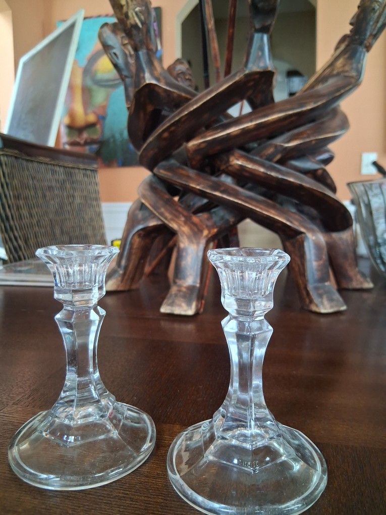 Vintage Crystal Candlelestick Holders