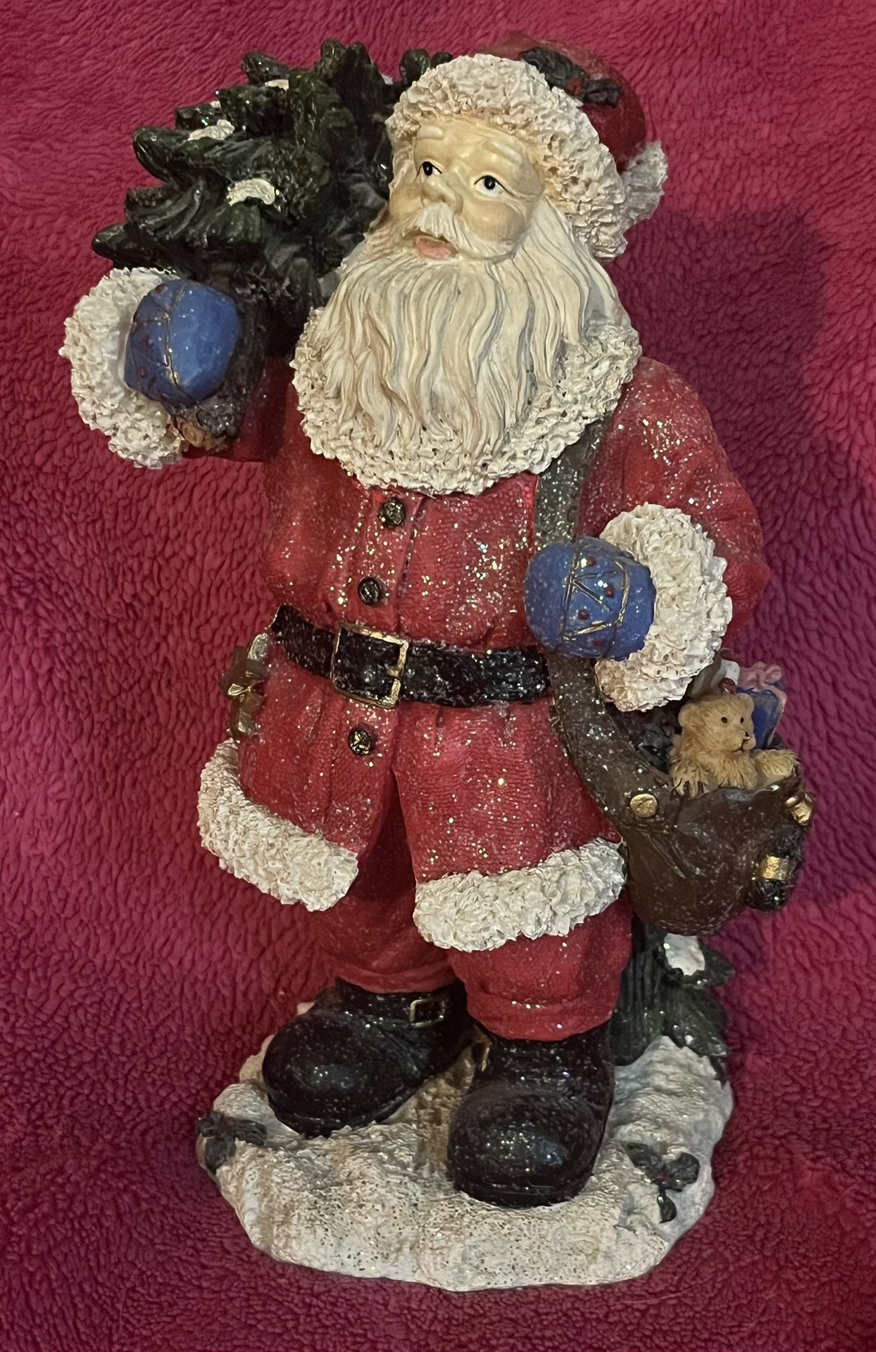 Christmas Resin 9” Santa Figure NEW!