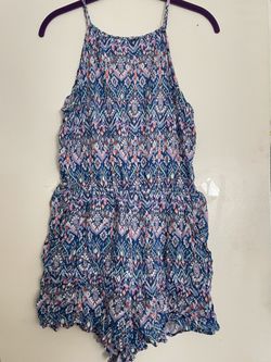 Halter Pattern Romper Size L