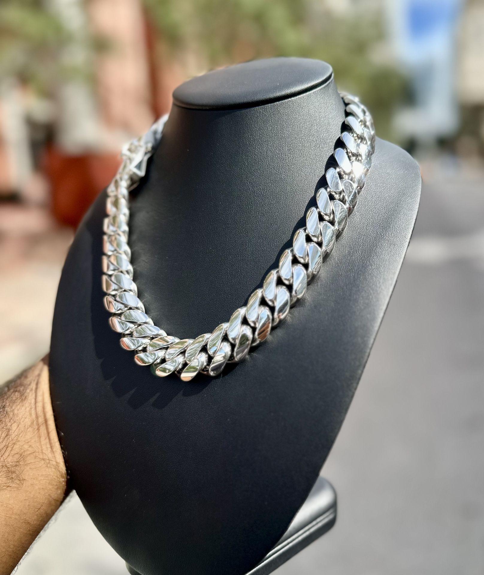 🤝20mm 21”Miami Cuban Link 🔗 Chain ⛓️💥 Nice Choker
