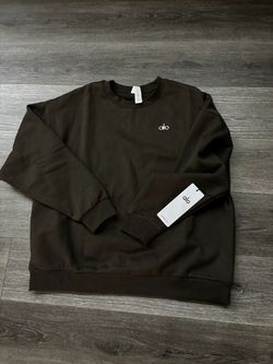 Alo Yoga Crewneck Sweatshirt Dark Brown