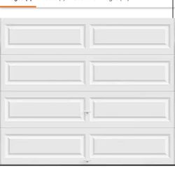 🆕 Classic Steel Long Panel 8 ft x 7 ft Insulated 18.4 R-Value White Garage Door without Windows