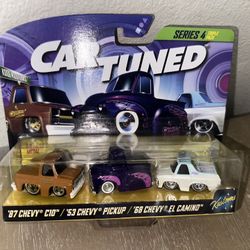 Car Tuned 3 Pack Chevy C10 Pickup 