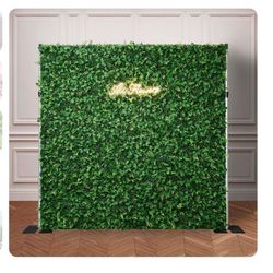 8x8 Deluxe GRASSWALL AND HEAVY DUTY STAND for Weddings, Bridal Shower, Event Backdrop