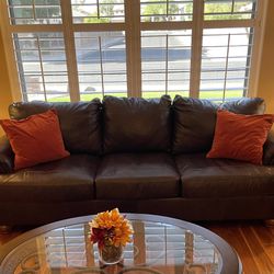 Leather Sofa And Loveseat Set