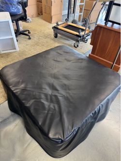 Faux leather Ottoman