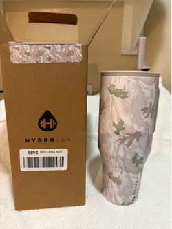 HydroJug Traveler - 32 oz Water Bottle with Handle & Flip Straw - Fits in Cup Holder, Leak Resistant Tumbler-Reusable Insulated Stainless Steel & Rubb