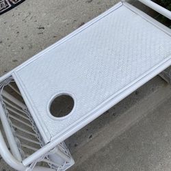 Bed Tray (white Wicker )