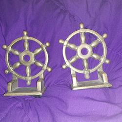 Sailboat Steering Wheel Bookends