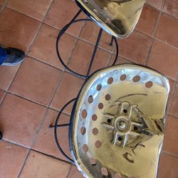 3 Chrome Tractor Seat Barstools