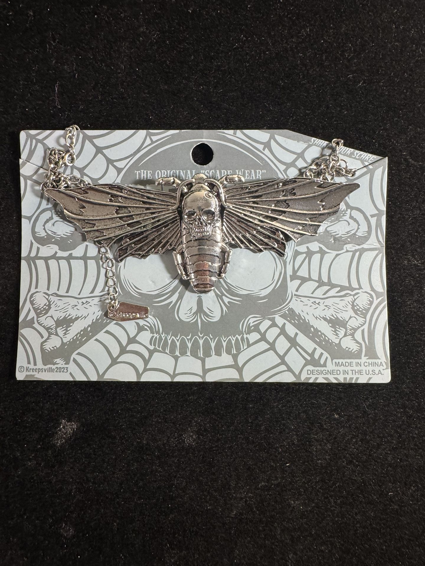 Kreepsville 666 Death Head Moth Necklace Choker