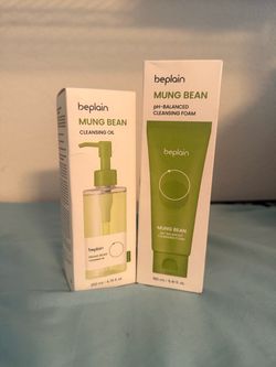 Beplain Mung Bean Cleansing Oil & Foam Set