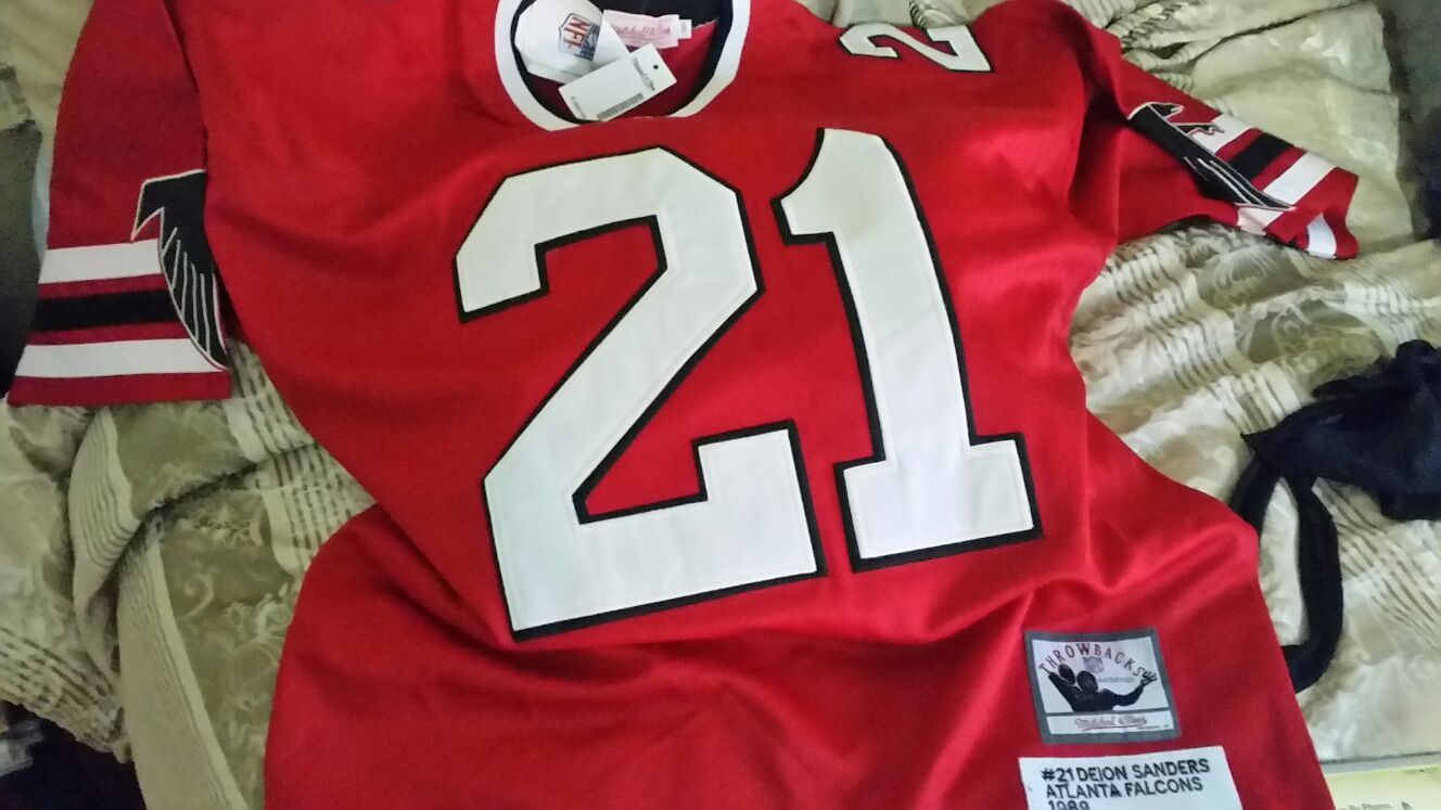 Mitchell Ness Atlanta Falcons throwback Football jersey