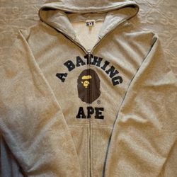 Bape College Logo Full Zip Jacket Size L