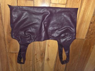 Purple Leather Crop Top