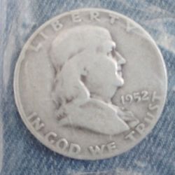 1952 Franklin Half Dollar coin. 