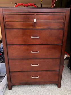 5 Drawer Dresser, 36" Depth, 17" Width, 50.25" Height
