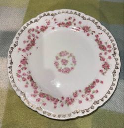 Germany 57 white plate with pink swag and gold