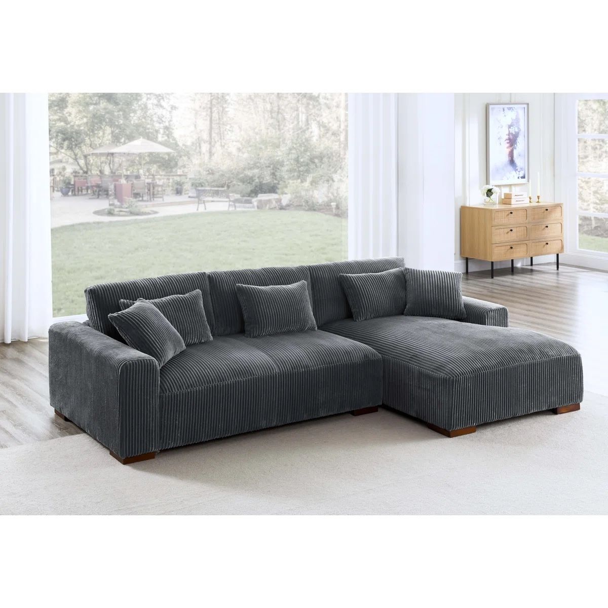 2 Piece Upholstered Sectional - Used like new