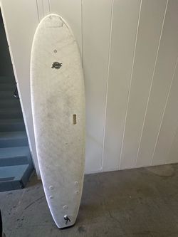Longboard Surfboard White Foam Soft Top