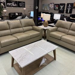 Top grain leather Sofa & Loveseat set!!